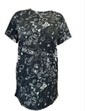Maxi t-shirt donna Moschino nero con stampa logo ES24MO07 V6A0710 4412 1555