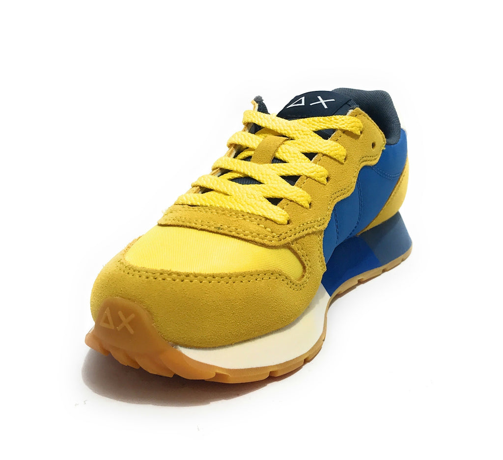 Scarpe Sun68 sneaker Boy's Jaki bicolor teen suede/ nylon giallo/royal ZS24SU03 Z34312T