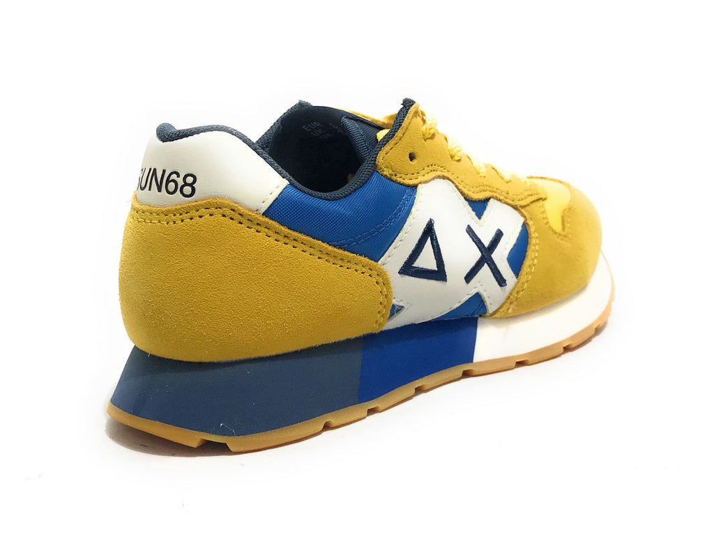 Scarpe Sun68 sneaker Boy's Jaki bicolor teen suede/ nylon giallo/royal ZS24SU03 Z34312T