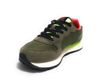 Scarpe Sun68 sneaker Boy's Tom fluo teen suede/ nylon verde militare ZS24SU05 Z34302T