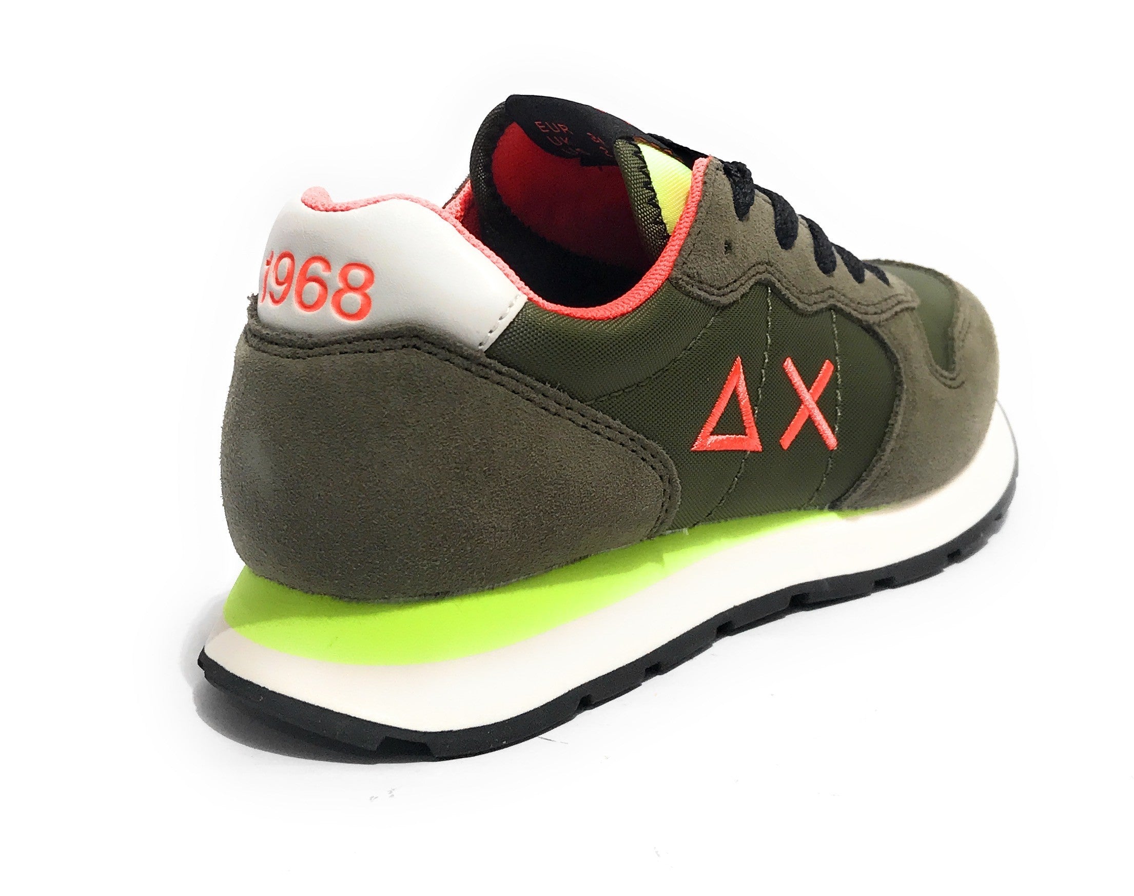 Scarpe Sun68 sneaker Boy's Tom fluo teen suede/ nylon verde militare ZS24SU05 Z34302T