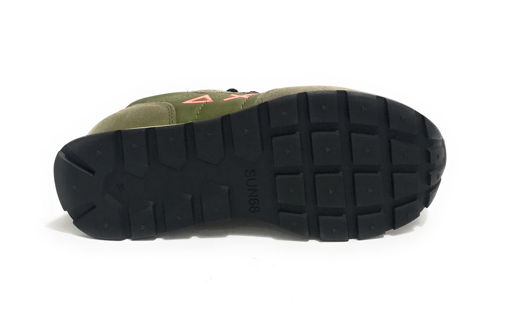 Scarpe Sun68 sneaker Boy's Tom fluo teen suede/ nylon verde militare ZS24SU05 Z34302T