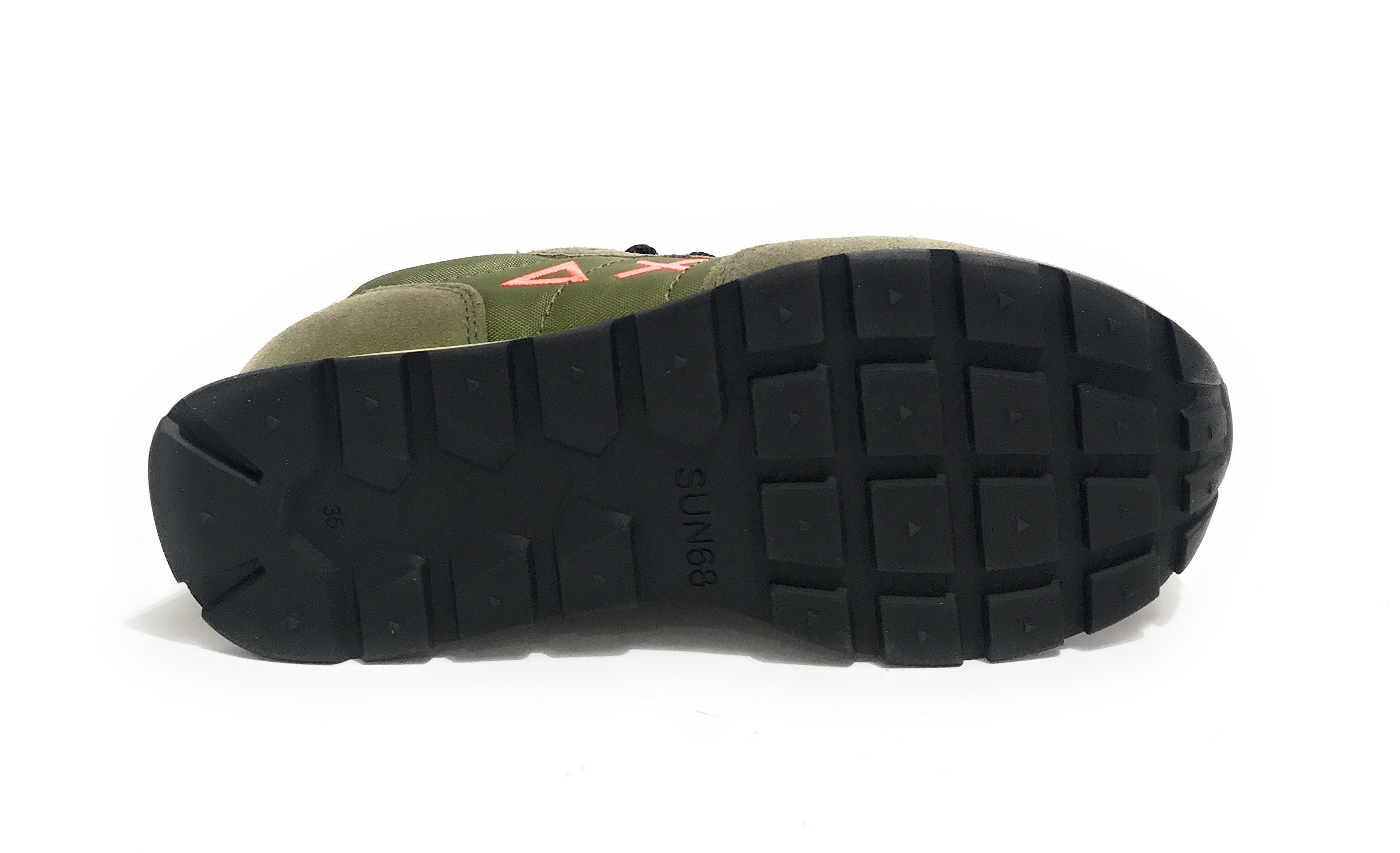 Scarpe Sun68 sneaker Boy's Tom fluo teen suede/ nylon verde militare ZS24SU05 Z34302T