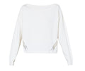 Maglia donna Liu Jo maniche lunghe con borchie light ivory ES24LJ16 TA4159 MS49I