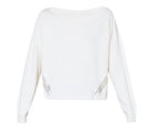 Maglia donna Liu Jo maniche lunghe con borchie light ivory ES24LJ16 TA4159 MS49I