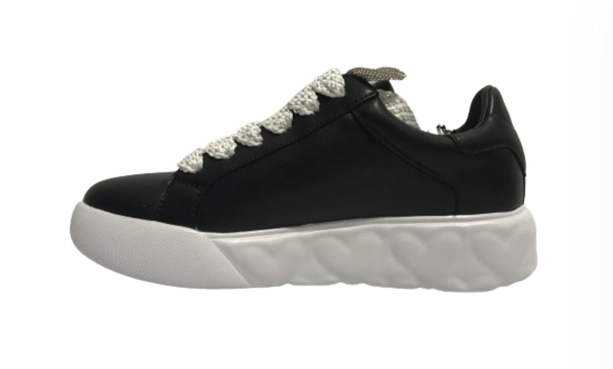 Scarpe Love Moschino sneaker in pelle nero DS24MO15 JA15554