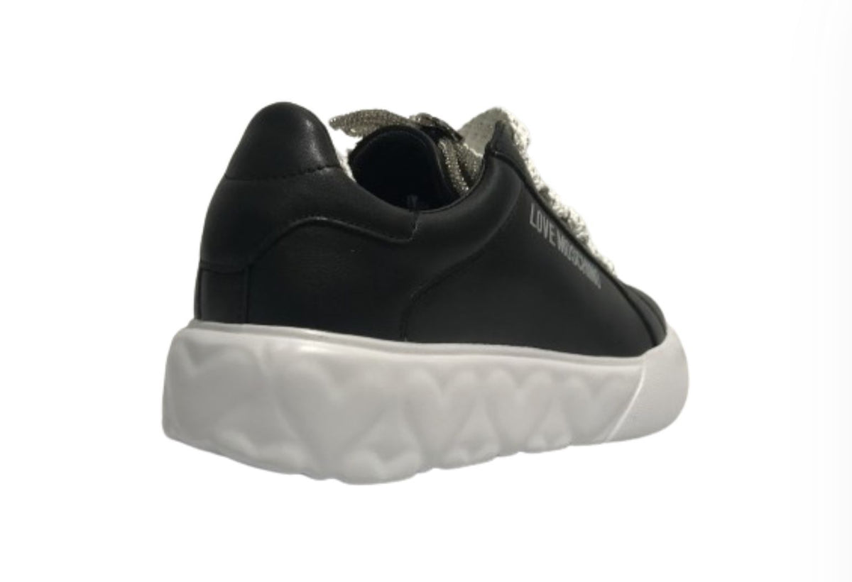 Scarpe Love Moschino sneaker in pelle nero DS24MO15 JA15554