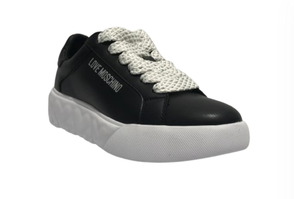 Scarpe Love Moschino sneaker in pelle nero DS24MO15 JA15554