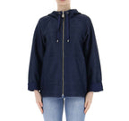 Felpa aperta con cappuccio Liu Jo blue donna ES24LJ48 TA4164 J4643