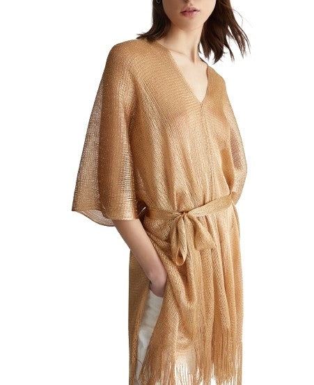 Cappa donna Liu Jo in rete con cintura gold ES24LJ70 2A4013 T0300