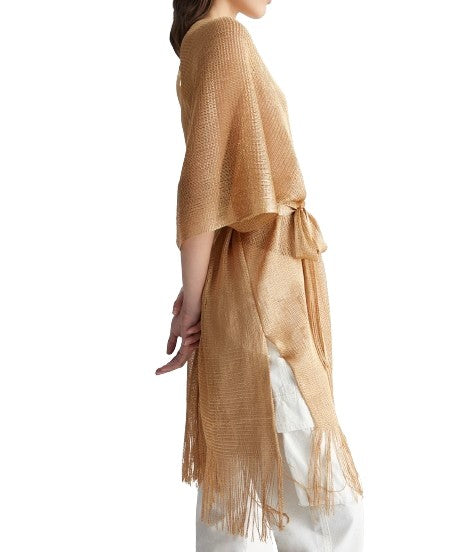Cappa donna Liu Jo in rete con cintura gold ES24LJ70 2A4013 T0300