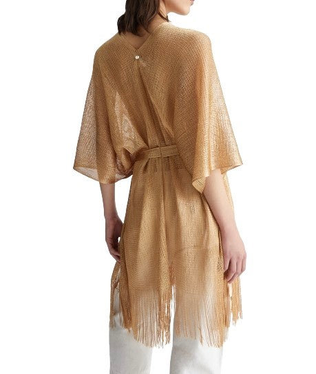 Cappa donna Liu Jo in rete con cintura gold ES24LJ70 2A4013 T0300
