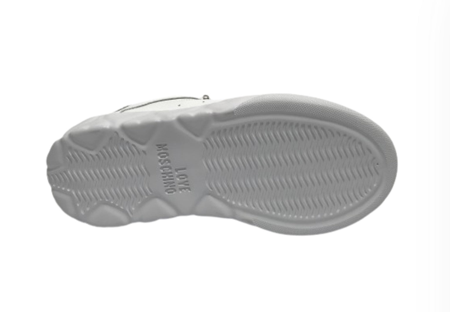 Scarpe Love Moschino sneaker heart45 in pelle bianco DS24MO18 JA15564