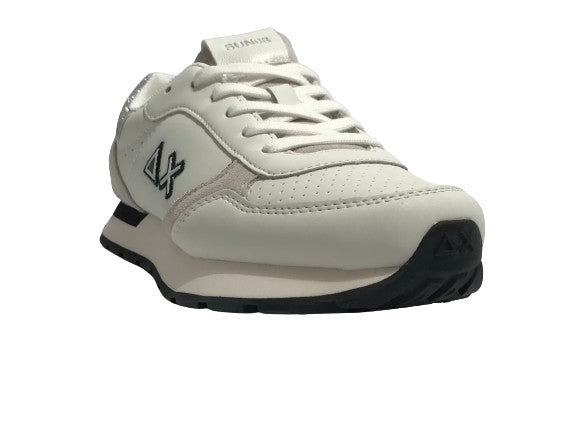 Scarpe Sun68 sneaker Girl's Big Ally solid nylon teen in pelle bianco panna ZS24SU18 Z34407T