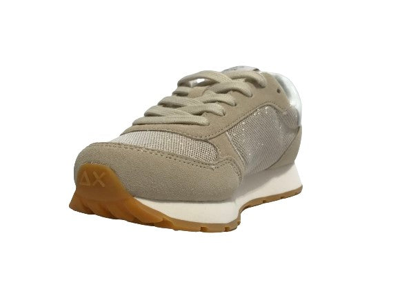 Scarpe Sun68 sneaker Girl's ally glitter textile teen suede/ nylon oro ZS24SU12 Z34403T