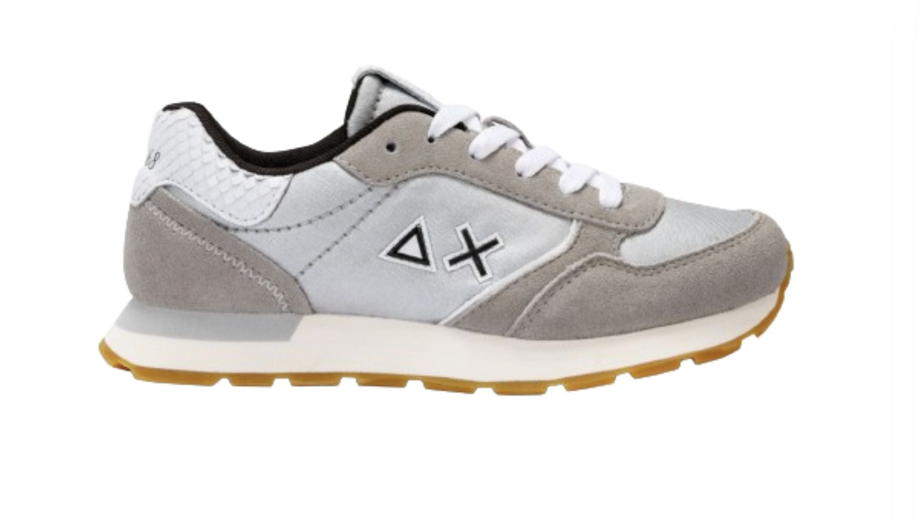 Scarpe Sun68 sneaker Girl's Ally bright teen suede/ nylon argento ZS24SU08 Z34408T