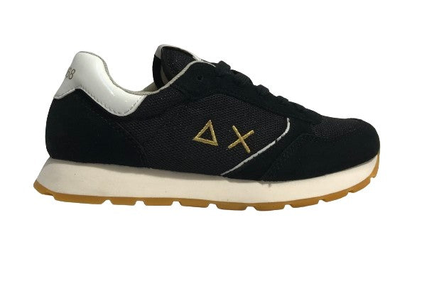 Scarpe Sun68 sneaker Girl's ally glitter textile teen suede/ nylon nero ZS24SU11 Z34403T