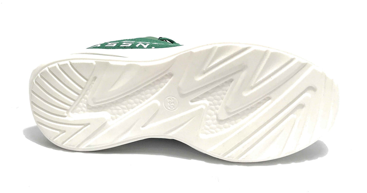 Scarpe U.S. Polo sneaker running Active001 in ecopelle/ tessuto mesh verde uomo US24UP01