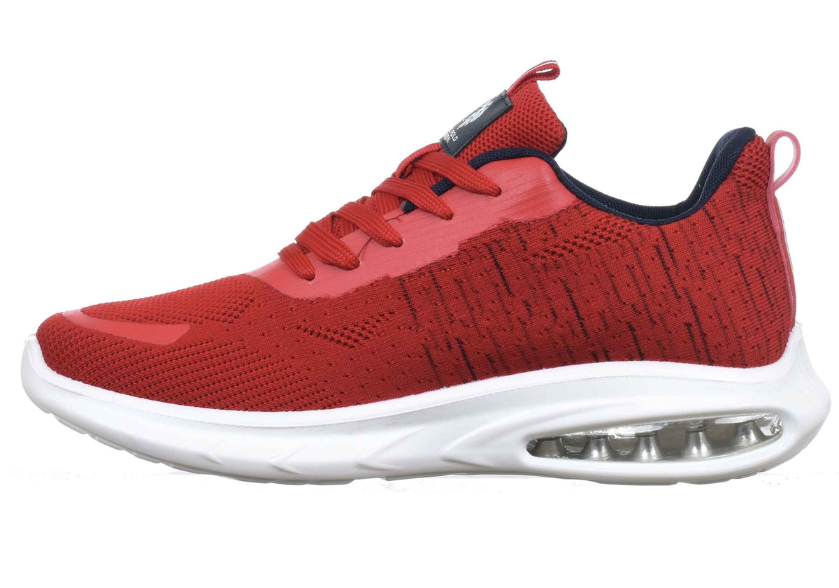 Scarpe U.S. Polo sneaker running Active001 in ecopelle/ tessuto mesh red uomo US24UP04