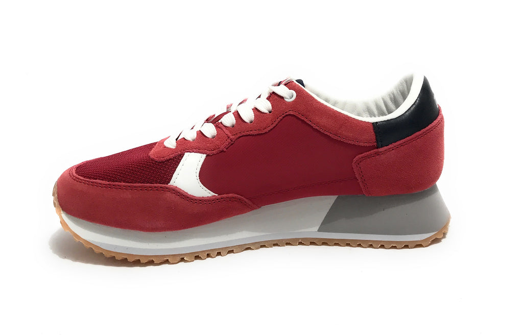 Scarpe U.S. Polo sneaker running Cleef 006M in pelle scamosciata/ tessuto red US24UP07