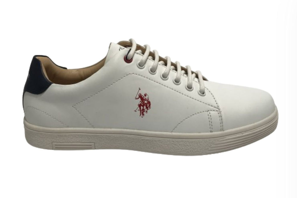 Scarpe U.S. Polo sneaker Hummer001 in pelle dark blue white/ dark blue uomo US24UP08