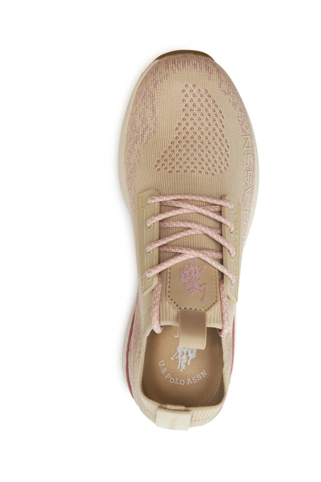 Scarpe  US Polo sneaker Felw 001 in suede beige/ rosa DS24UP08