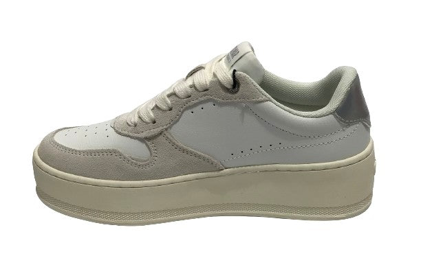 Scarpe donna Colmar sneaker pelle white/ off white / silver DS24CO06