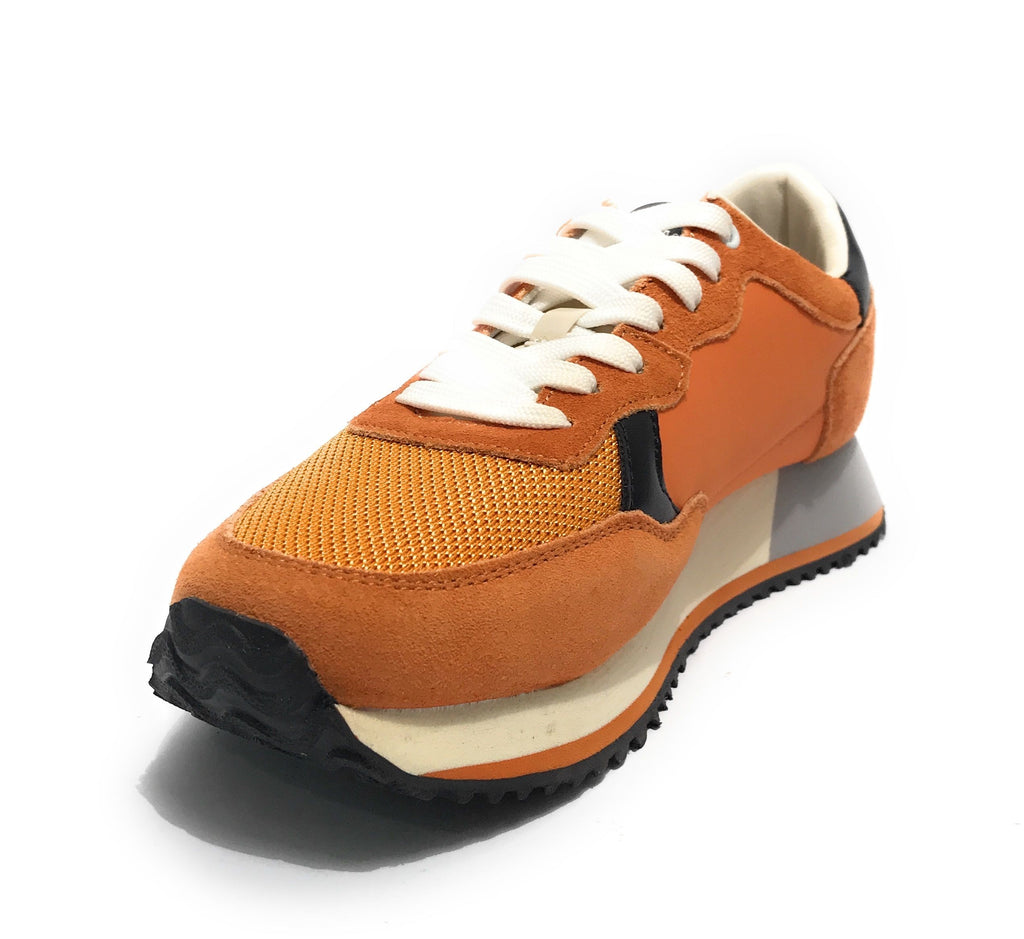 Scarpe U.S. Polo sneaker running Cleef 006M in pelle scamosciata/ tessuto orange US24UP23