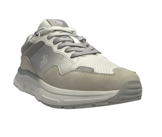 Scarpe U.S. Polo sneaker running SNIPER001 in ecopelle/ tessuto white / light grey US24UP32