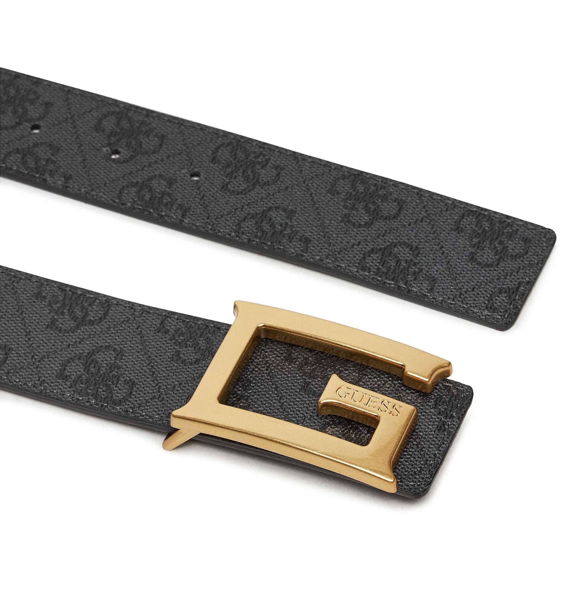 Cinta donna Guess Noreen 4g logo adjustable/ reversible belt coal logo C25GU04 BW9153P4338