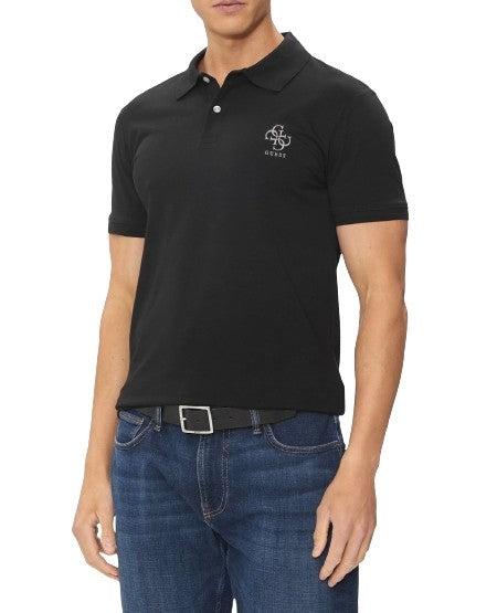 Polo uomo Guess Nolan short sleeve polo nero E25GU11 M4YP66J1314