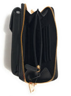 Portafoglio donna Love Moschino zip around porta telefono ecopelle nero A25MO02 JC5628PP1LLH100A