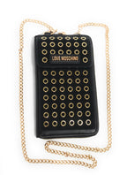 Portafoglio donna Love Moschino zip around porta telefono ecopelle nero A25MO02 JC5628PP1LLH100A