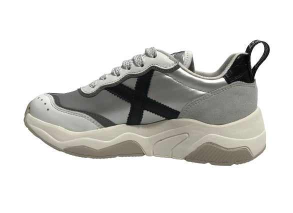 Scarpe donna Munich sneaker Wave 164 in pelle/ tessuto grigio D25MU01 8770164