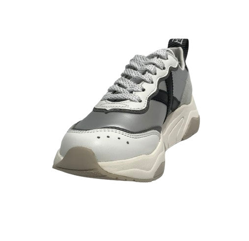 Scarpe donna Munich sneaker Wave 164 in pelle/ tessuto grigio D25MU01 8770164