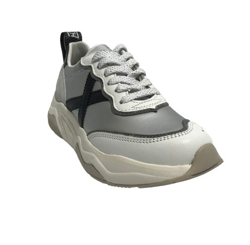 Scarpe donna Munich sneaker Wave 164 in pelle/ tessuto grigio D25MU01 8770164