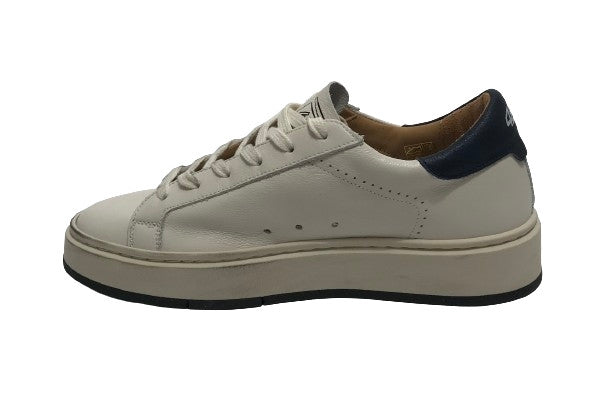 Scarpe uomo 4B12 sneakers in pelle bianco/ elba U25QB06 EVO-U26