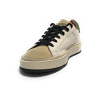 Scarpe uomo 4B12 sneakers in pelle bianco/ beige/ verde U25QB09 EVO-U23