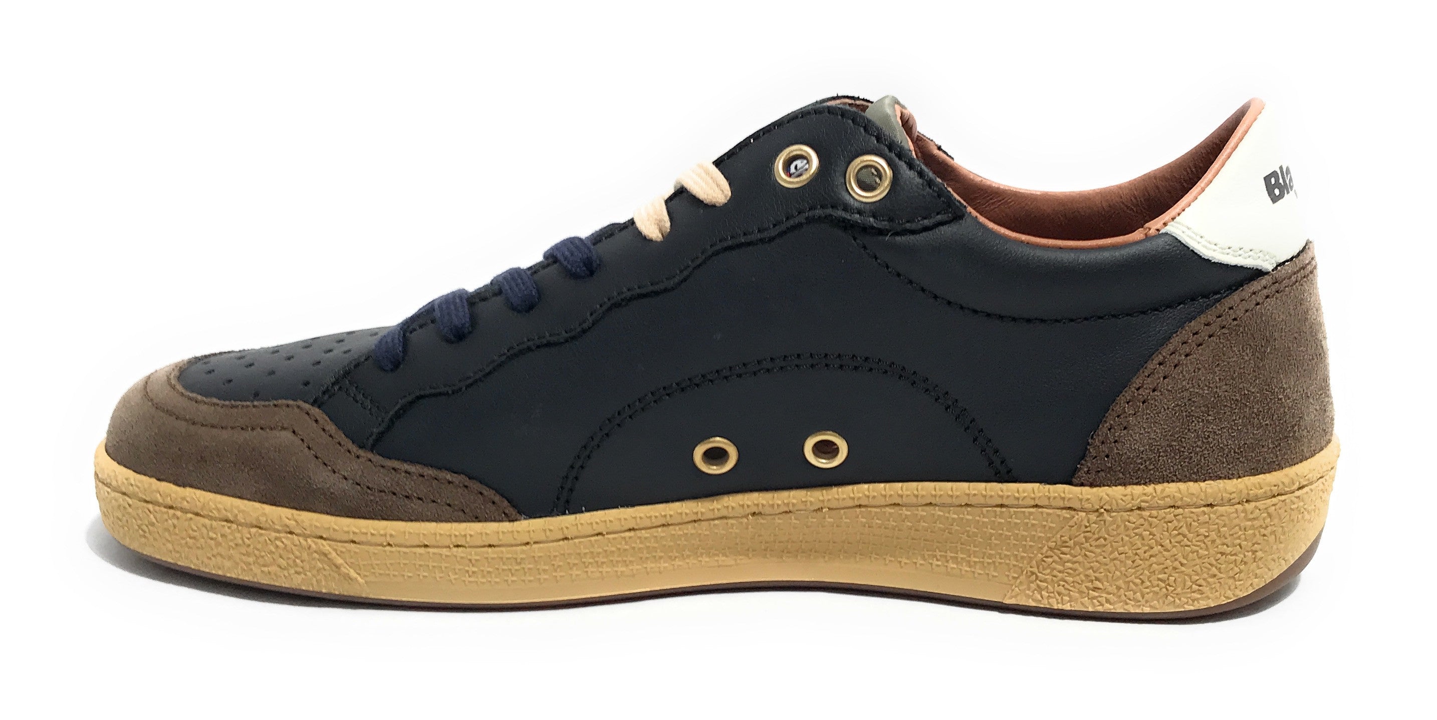 Scarpe uomo Blauer sneaker Murray in pelle navy/ brown U25BU05 F4MURRAY01/LES