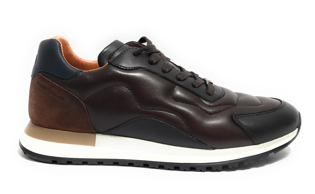 Scarpe uomo Ambitious sneaker pelle brown U25AM05 12439_6565AM