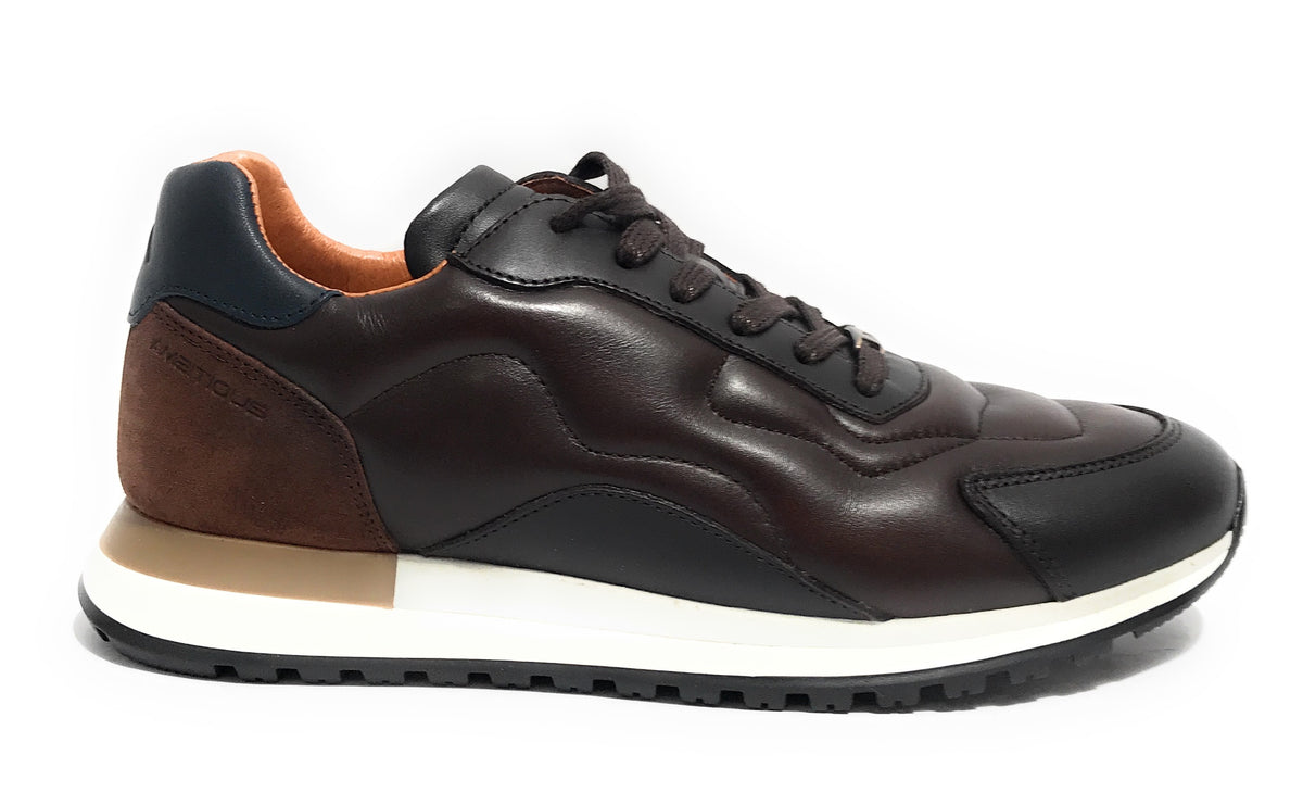 Scarpe uomo Ambitious sneaker pelle brown U25AM05 12439_6565AM