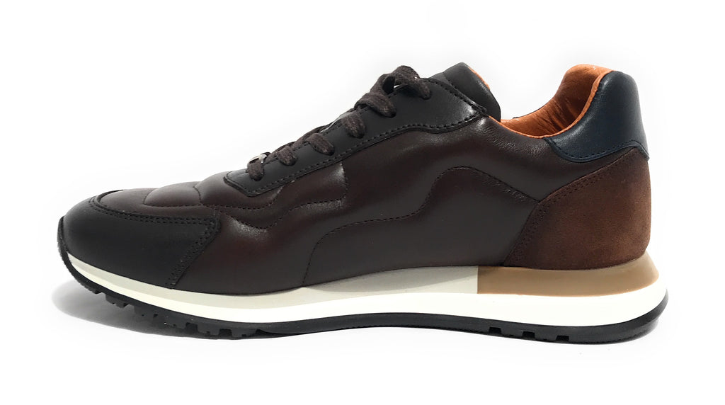 Scarpe uomo Ambitious sneaker pelle brown U25AM05 12439_6565AM