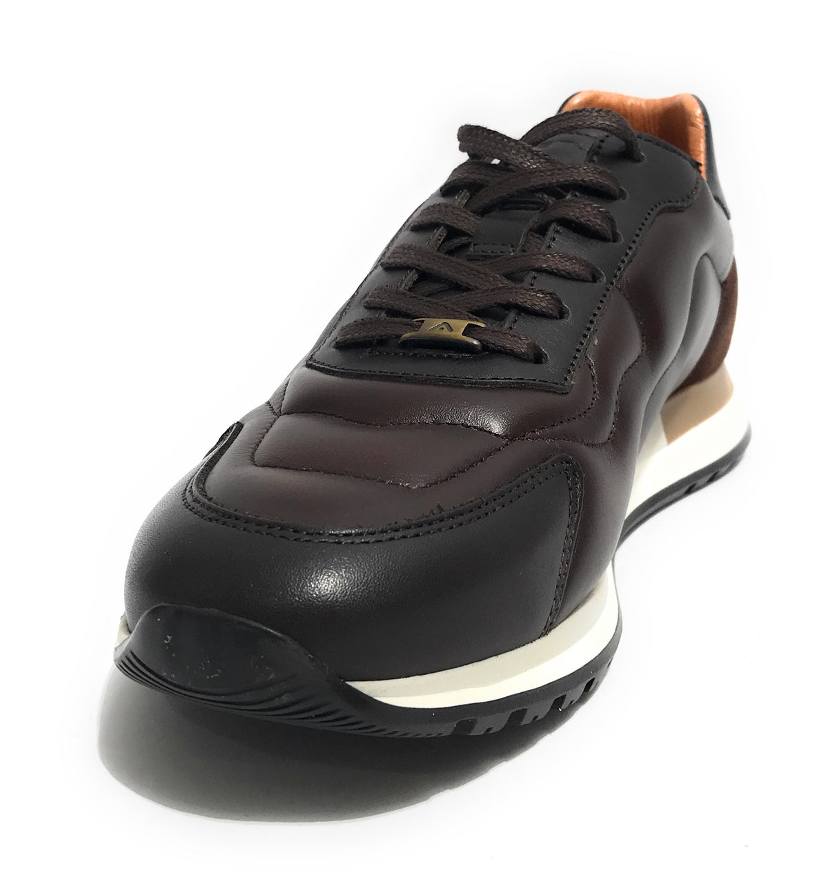 Scarpe uomo Ambitious sneaker pelle brown U25AM05 12439_6565AM
