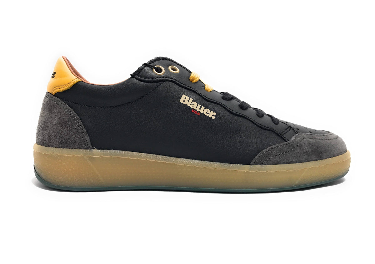 Scarpe uomo Blauer sneaker Murray in pelle black/ green U25BU12 F4MURRAY01/VIL