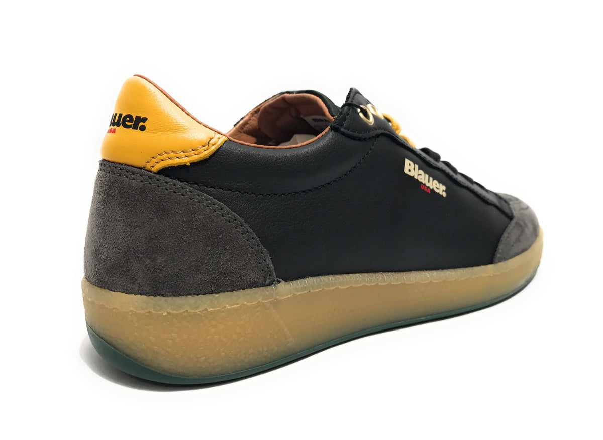 Scarpe uomo Blauer sneaker Murray in pelle black/ green U25BU12 F4MURRAY01/VIL