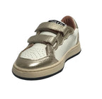 Scarpe 2B12 sneaker con strap Play-W104 pelle platino/ leo Z25QB03