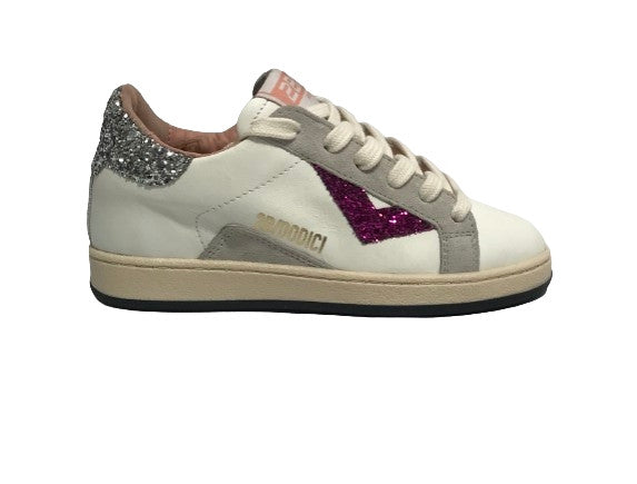 Scarpe 2B12 sneaker Suprime-W70 pelle bianco/ argento/ fuxia Z25QB05