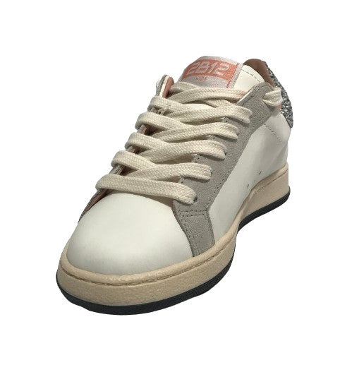 Scarpe 2B12 sneaker Suprime-W70 pelle bianco/ argento/ fuxia Z25QB05
