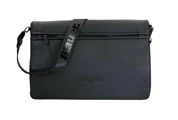 Borsa tracolla uomo Blauer Tribeca02 Briefcase ecopelle nero B25BU11 F4TRIBECA02/MET