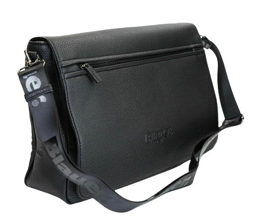 Borsa tracolla uomo Blauer Tribeca02 Briefcase ecopelle nero B25BU11 F4TRIBECA02/MET